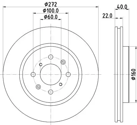 Диск тормозной с покрытием 272x22 NISSHINBO ND9013K