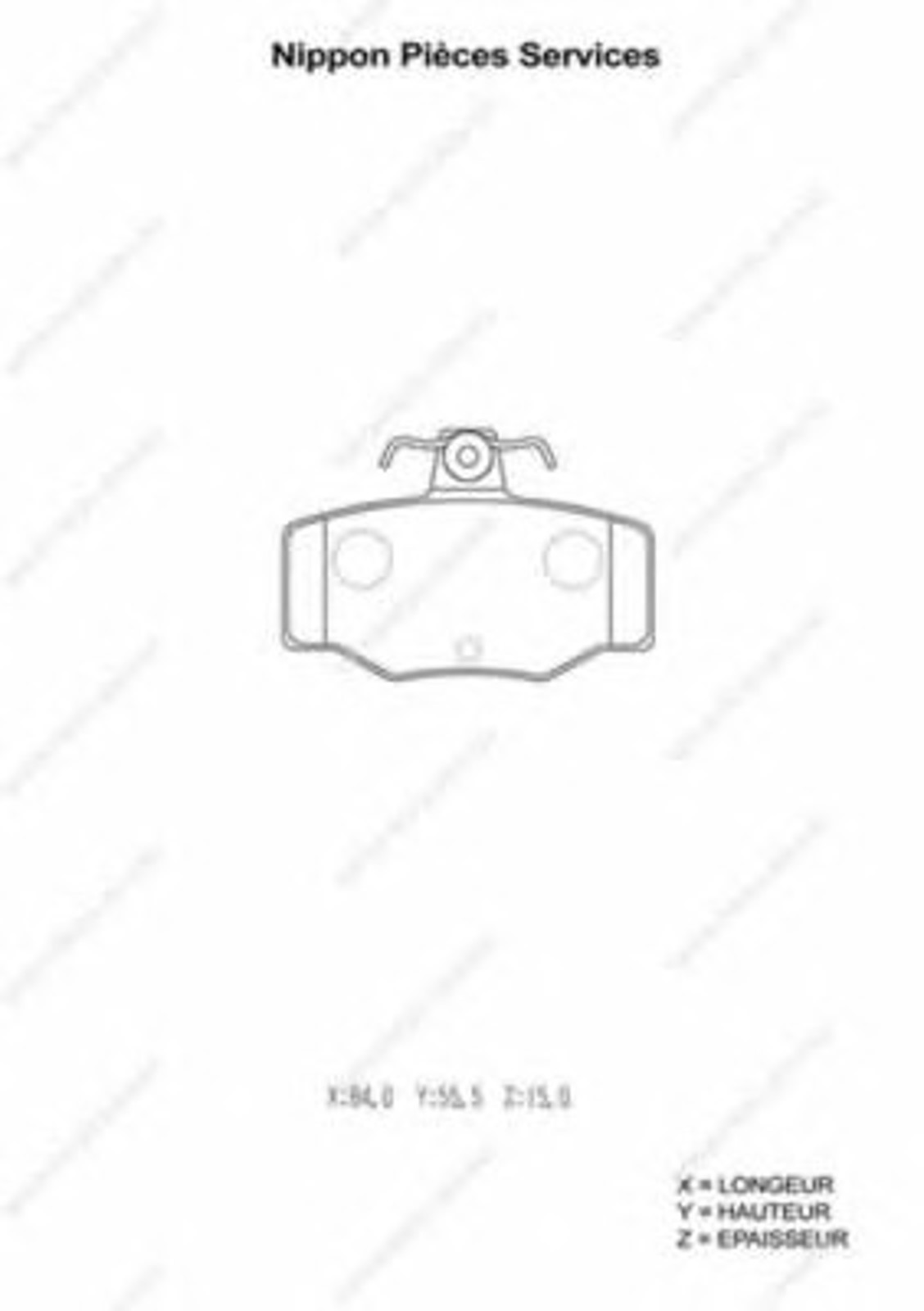 Комплект тормозных колодок дисковый тормоз NPS N361N31