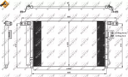 Конденсатор кондиционера NRF 35965