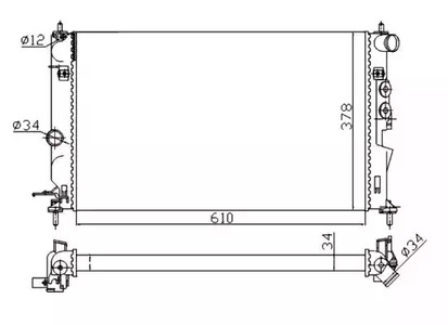 Радиатор охлаждение двигателя economy class NRF 50563A