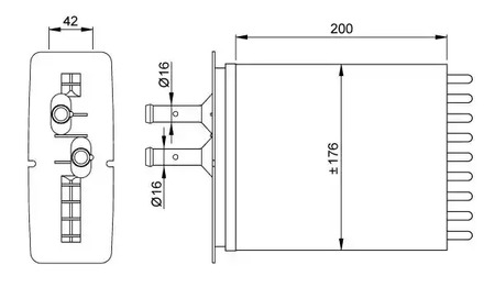 Теплообменник отопление салона NRF 53205
