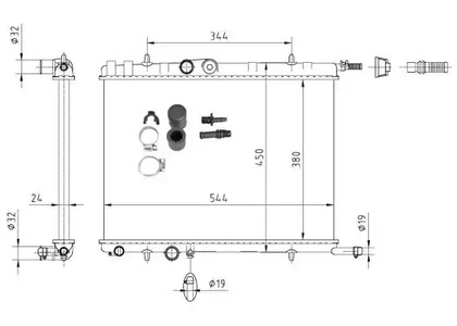 Радиатор охлаждение двигателя economy class NRF 53424A