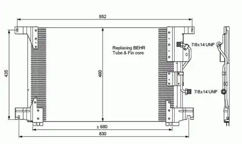 Радиатор кондиционера 680x460x18 NRF 35772