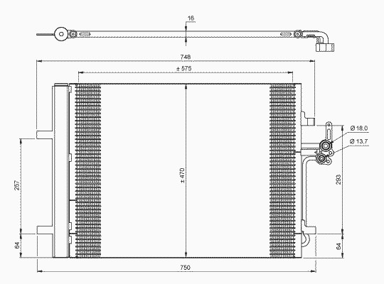 Радиатор кондиционера NRF 35850