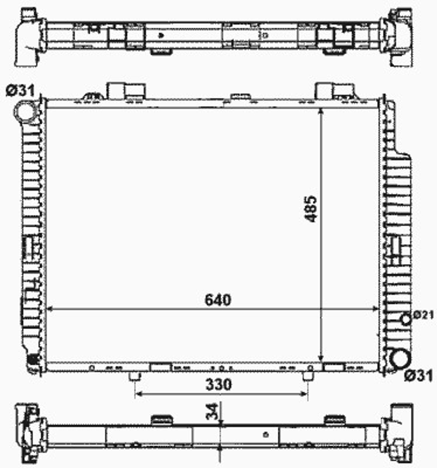 Радиатор системы охлаждения NRF 53784