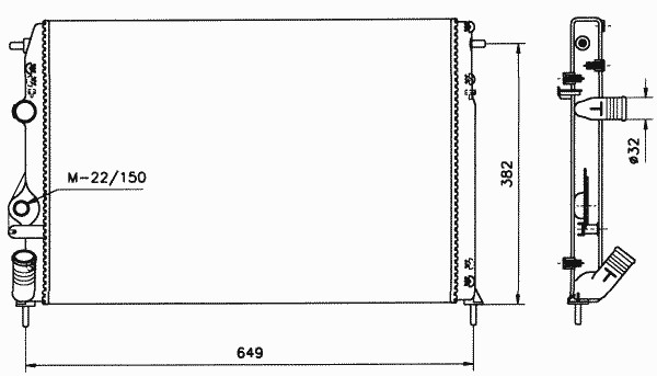 Радиатор системы охлаждения NRF 58198