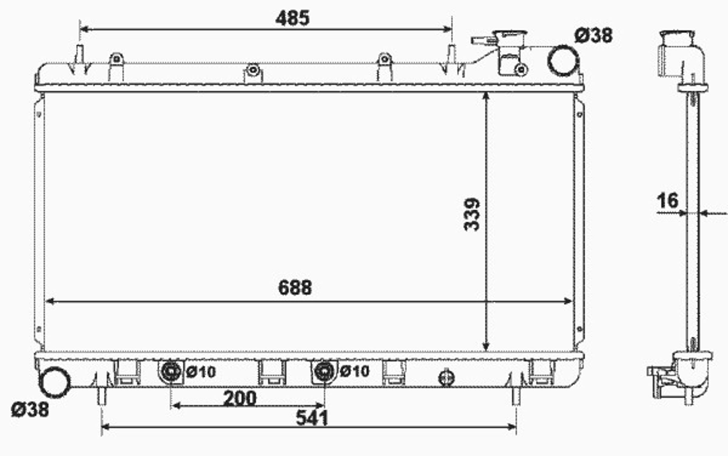 Радиатор системы охлаждения NRF 58372