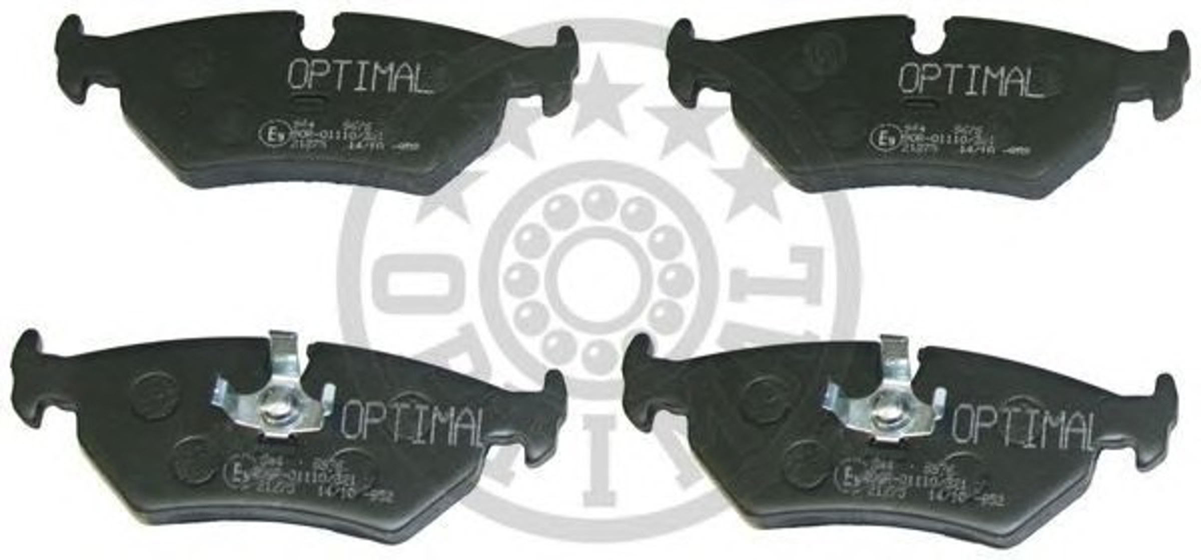 Комплект тормозных колодок дисковый тормоз OPTIMAL 9676