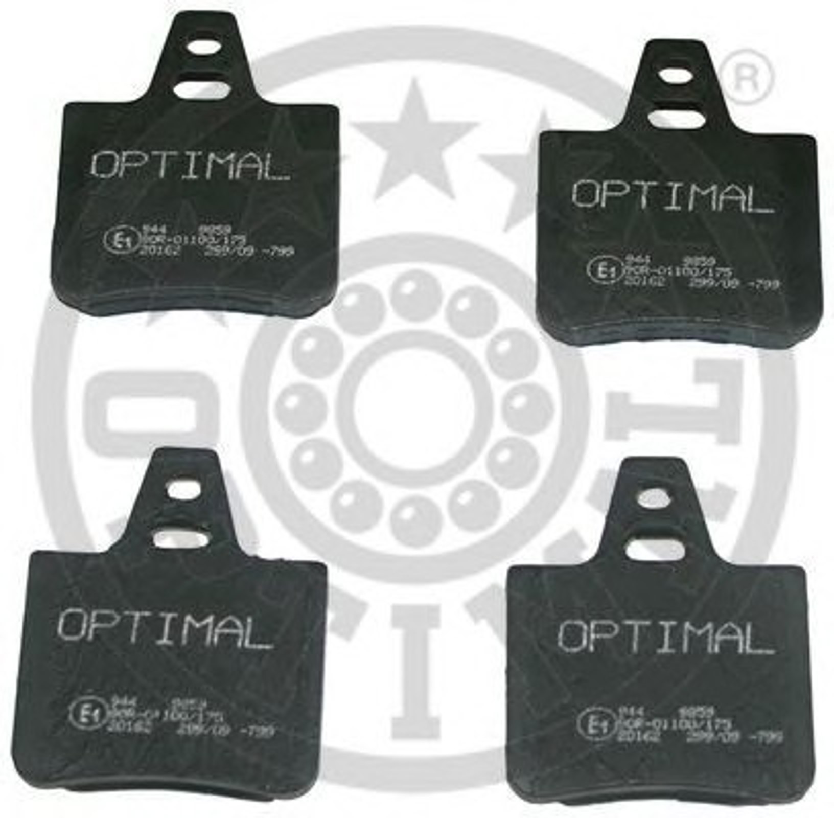 Комплект тормозных колодок дисковый тормоз OPTIMAL 9859