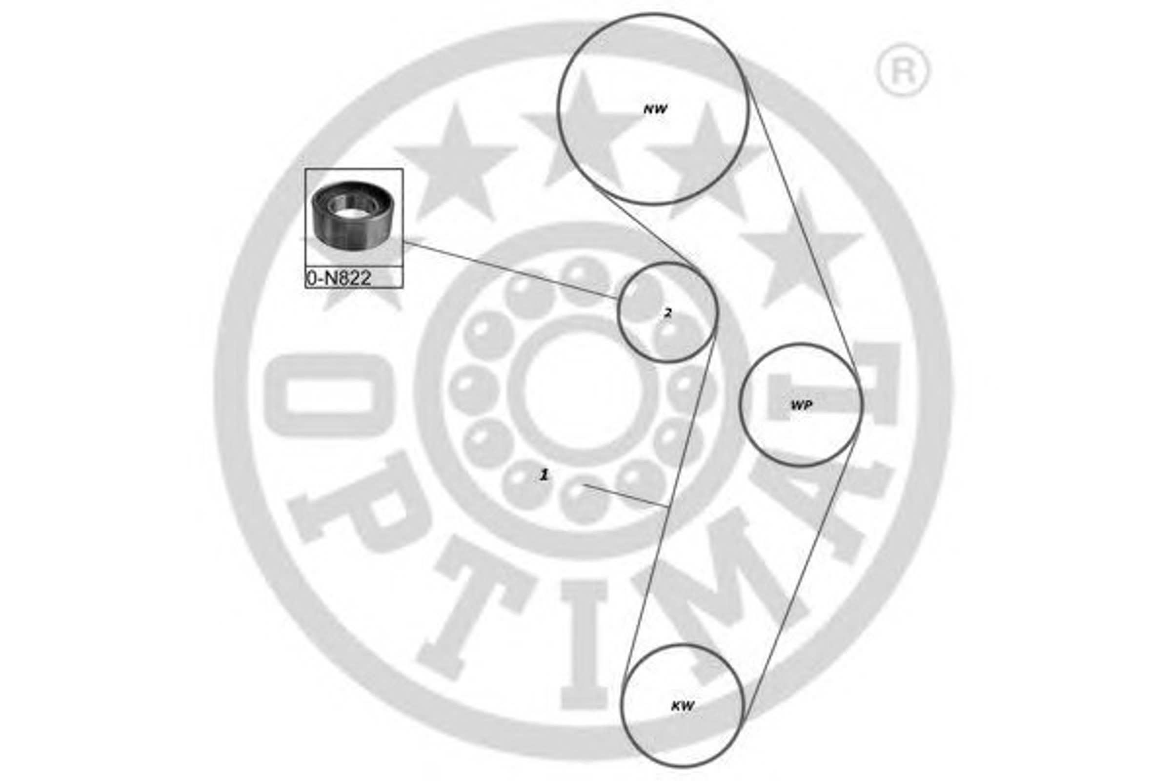 Комплект грм OPTIMAL SK-1665