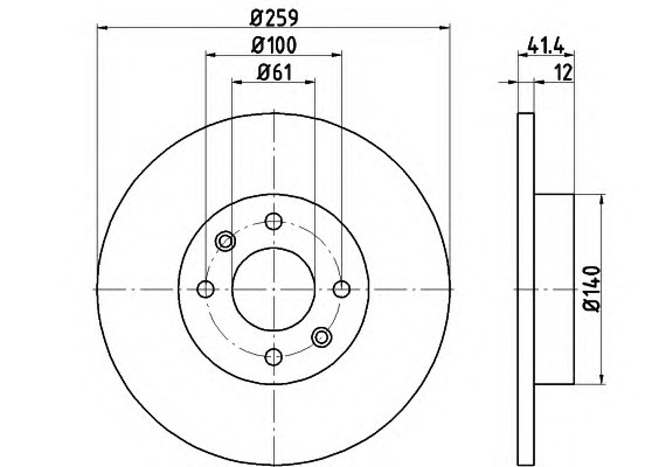 Диск тормозной HELLA/BEHR/PAGID 54751
