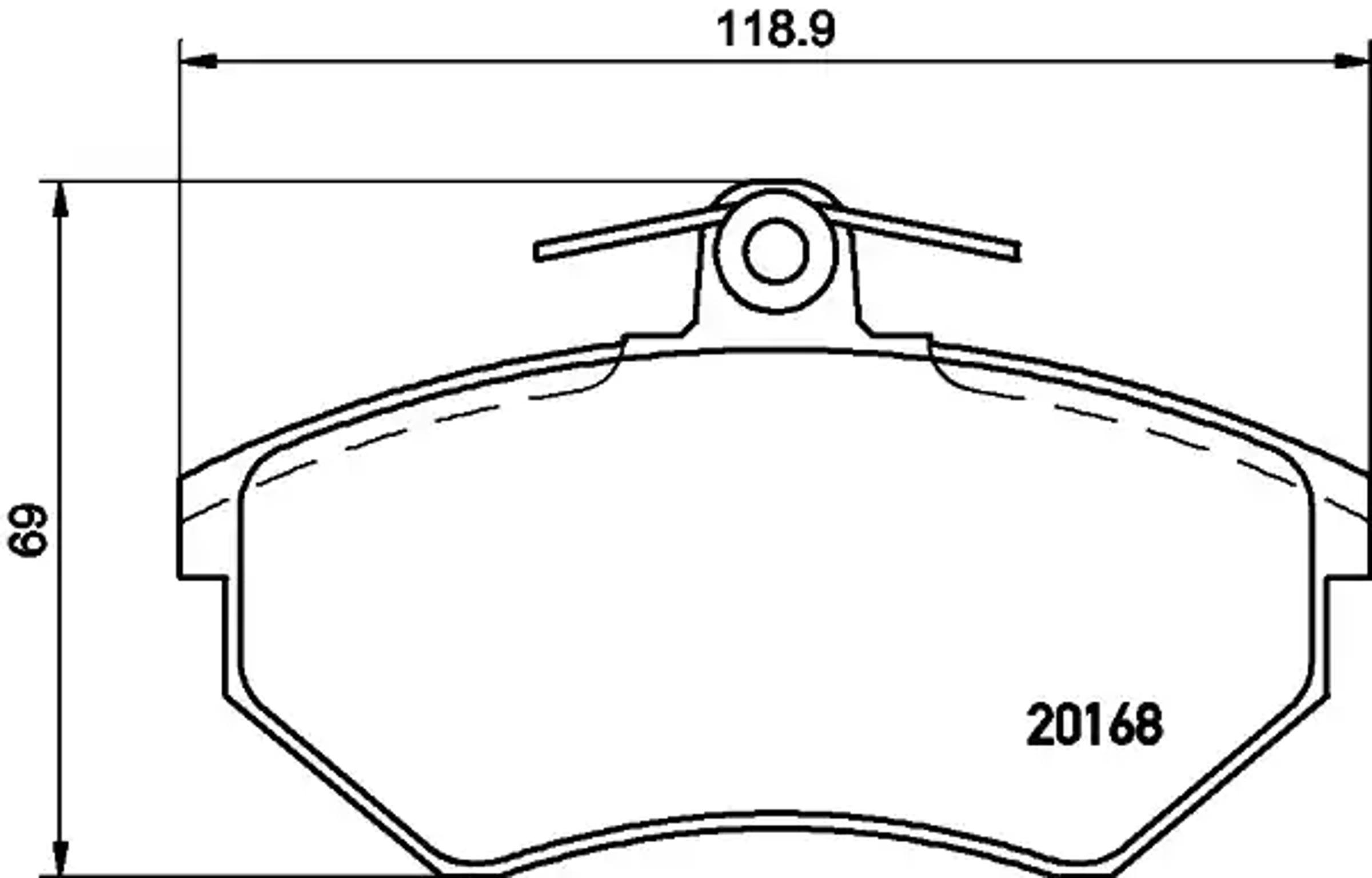 Колодки тормозные дисковые HELLA/BEHR/PAGID T5051