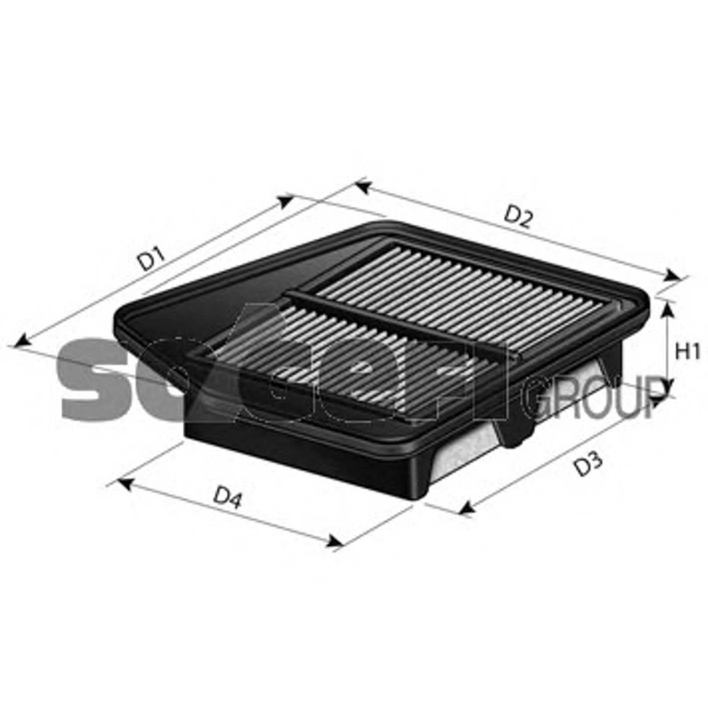 Фильтр воздушный PURFLUX A1506