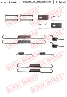 Комплектующие тормозной колодки QUICK BRAKE 105-0811