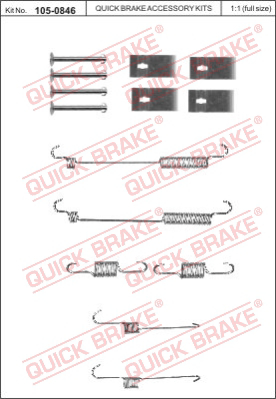 Комплектующие тормозной колодки QUICK BRAKE 105-0846
