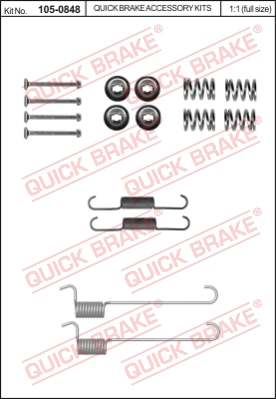 Комплектующие стояночной тормозной системы QUICK BRAKE 105-0848