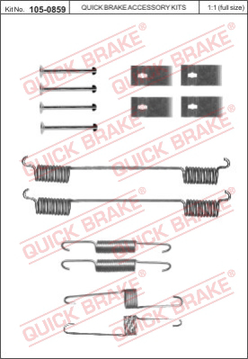 Комплектующие тормозной колодки QUICK BRAKE 105-0859