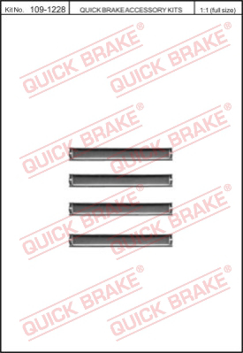Комплект монтажный тормозных колодок QUICK BRAKE 109-1228
