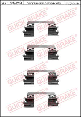 Комплектующие колодок дискового тормоза QUICK BRAKE 109-1234