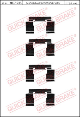 Комплектующие колодок дискового тормоза QUICK BRAKE 109-1235