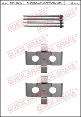 Комплектующие колодок дискового тормоза QUICK BRAKE 109-1635