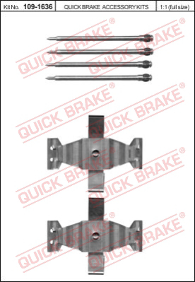 Комплектующие колодок дискового тормоза QUICK BRAKE 109-1636