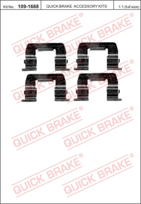 Комплектующие колодок дискового тормоза QUICK BRAKE 109-1668