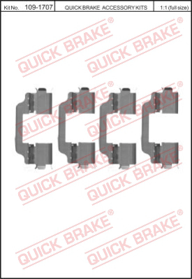 Комплектующие колодок дискового тормоза QUICK BRAKE 109-1707