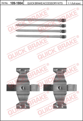 Комплектующие колодок дискового тормоза QUICK BRAKE 109-1804