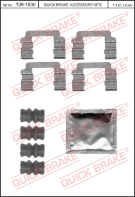 Комплектующие колодок дискового тормоза QUICK BRAKE 109-1830