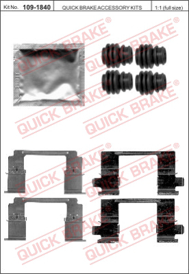 Комплектующие колодок дискового тормоза QUICK BRAKE 109-1840