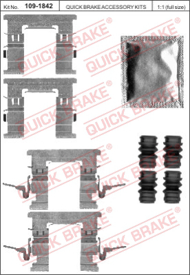 Комплектующие колодок дискового тормоза QUICK BRAKE 109-1842