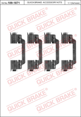 Комплектующие колодок дискового тормоза QUICK BRAKE 109-1871