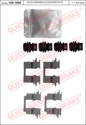 Комплектующие колодок дискового тормоза QUICK BRAKE 109-1896