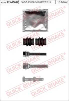 Ремкомплект крепежа суппорта задн QUICK BRAKE 113-0008X