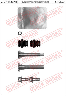 Ремкомплект крепежа суппорта QUICK BRAKE 113-1478X