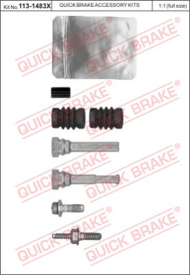 Комплект направляющей гильзы QUICK BRAKE 113-1483X