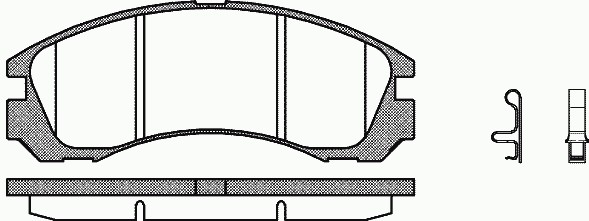 Комплект тормозных колодок дискового тормоз REMSA 0354.32