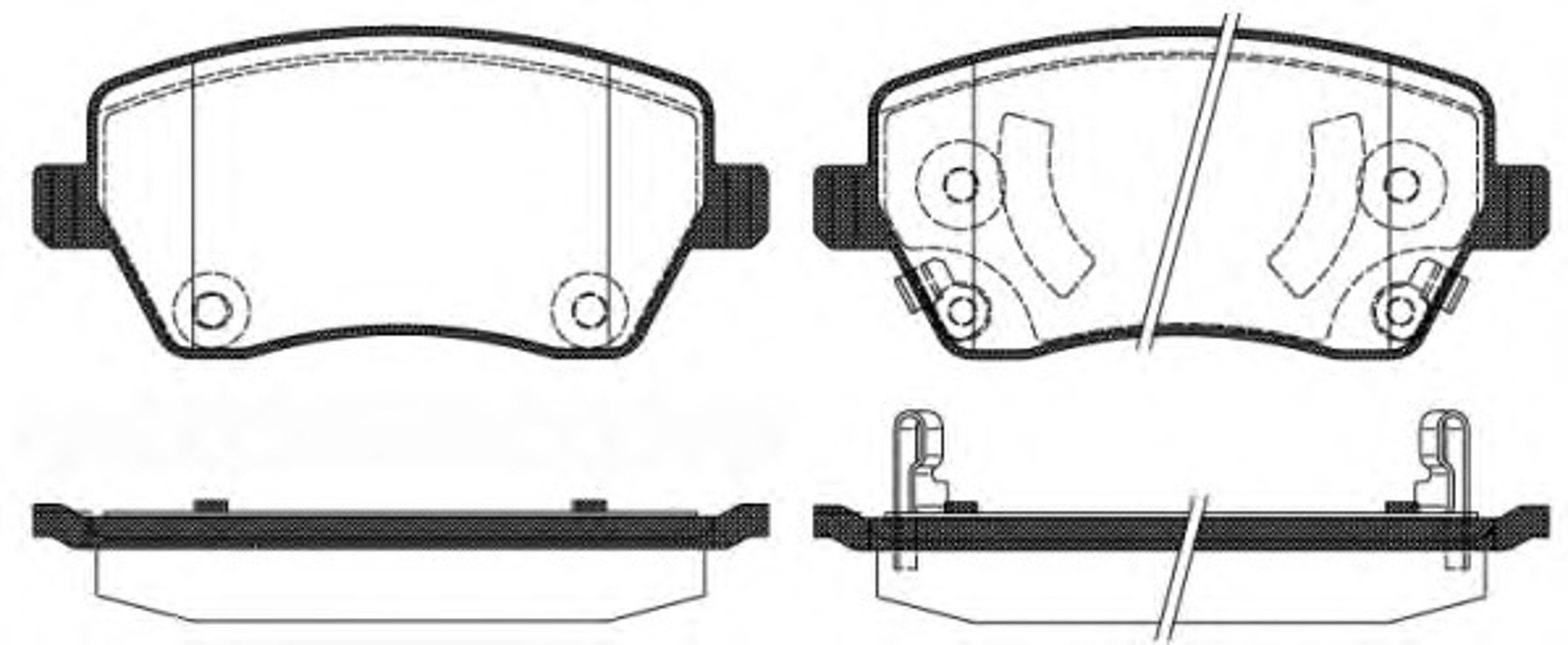 Колодки тормозные дисковые REMSA 0987.02
