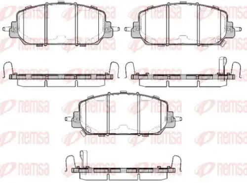 Колодки тормозные дисковые комплект REMSA 1508.22