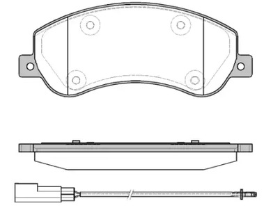 Комплект тормозных колодок дискового тормоза REMSA 1250.11