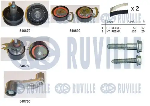 Ремкомплект привода грм RUVILLE 550136
