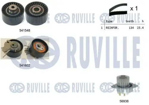 Ремкомплект грм /с помпой/ RUVILLE 5502861