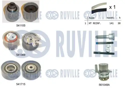 Ремкомплект грм /с помпой/ RUVILLE 5502991