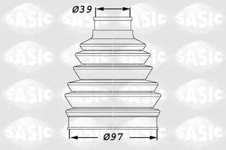 Комплект пыльника приводного вала SASIC 1900005
