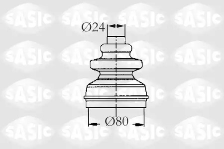 Комплект пыльника приводного вала SASIC 2873793