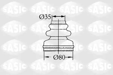 Комплект пыльника приводного вал SASIC 2873813