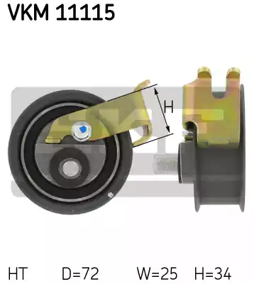 Ролик натяжной ремня грм SKF VKM11115