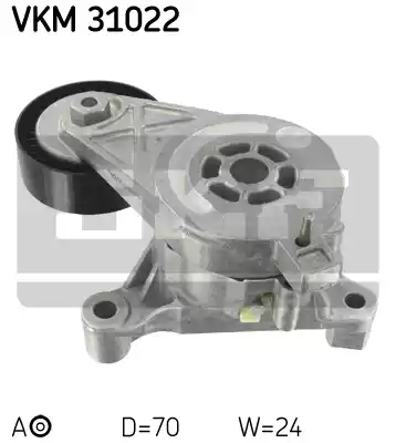 Натяжной ролик поликлинового ремня SKF VKM31022
