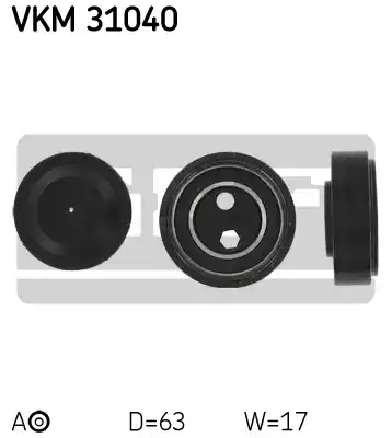 Натяжной ролик поликлинового ремня SKF VKM31040